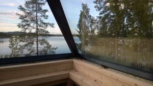 pyramid house finland wooden glass observatory lake