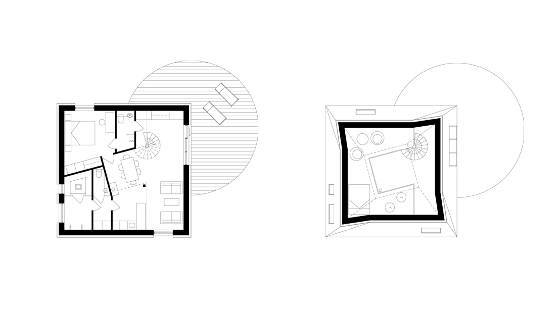 nexus wooden house floor plan architect drawing void